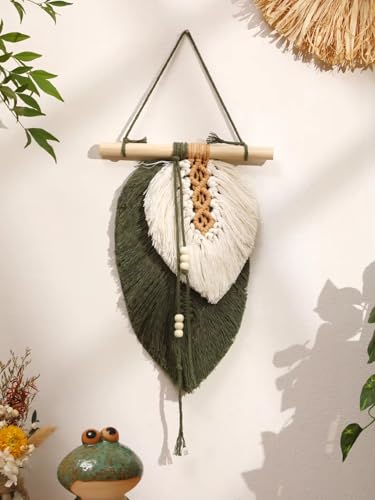 WARMINGO DE Macrame Wall Hanging Premium Decor | Big Leaf Set Wal...