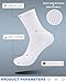 Huglux Mens Athletic Crew Socks 6 Pairs, White Running Socks for Men & Women,Cushion Training socks, Breathable Sports Sock for Outdoor,Basketball,Hiking,Running (6 pairs white)
