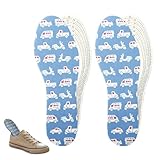 2 Pares Plantillas Infantiles Recortables, Plantillas Coloridas para Todo Tipo de Zapatos y Botas Infantiles