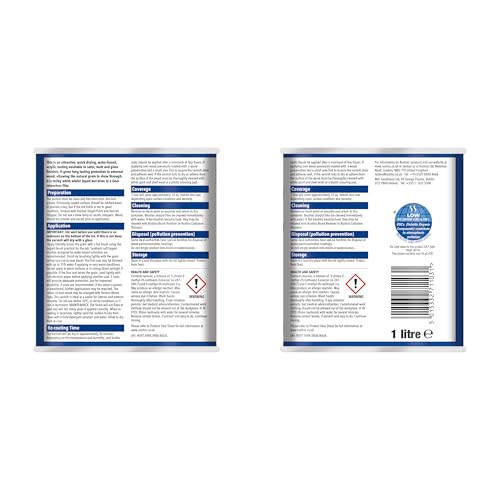 Rustins Quick Dry Outdoor Clear Varnish 1L Satin