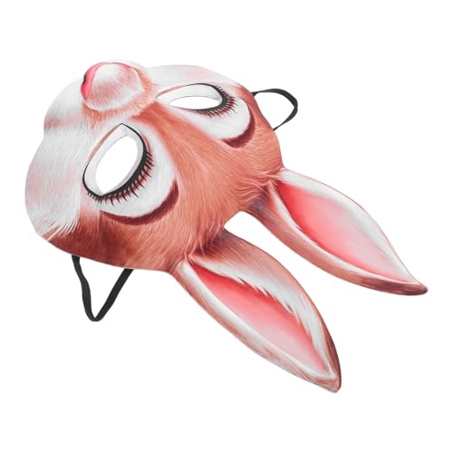 Masque oreilles de lapin jaune en EVA confortable pour fête d'Halloween