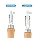 PATIKIL LED Strip Channel Roller Tool, U-Groove Wheels with Wooden Handle Quick Installation Tool for 5-8mm Wide LED Strip