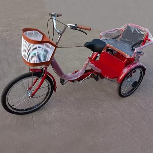 Triciclo plegable para adultos con asiento trasero miniatura 1
