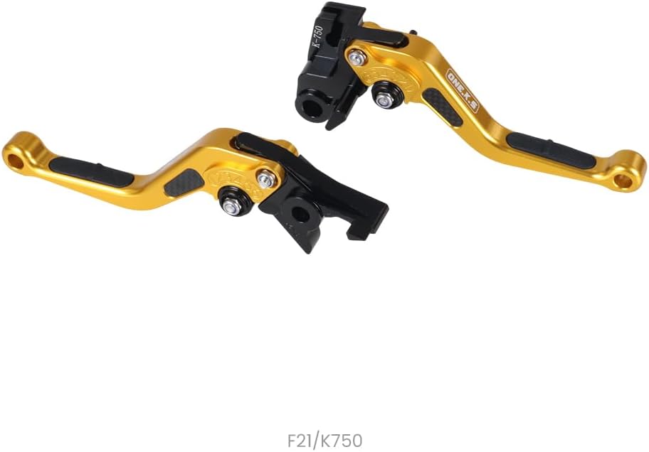 ONE.K.S Motorcycle Brake Clutch Levers Handlebar Control Lever Adjustable Carbon Fiber Hand Levers CNC Fit for Kawasaki ZX4R/ZX4RR/Z900/Z650/Ninja650/ER-6F/VERSYS 650/1000 Vulcan/S (Gold)