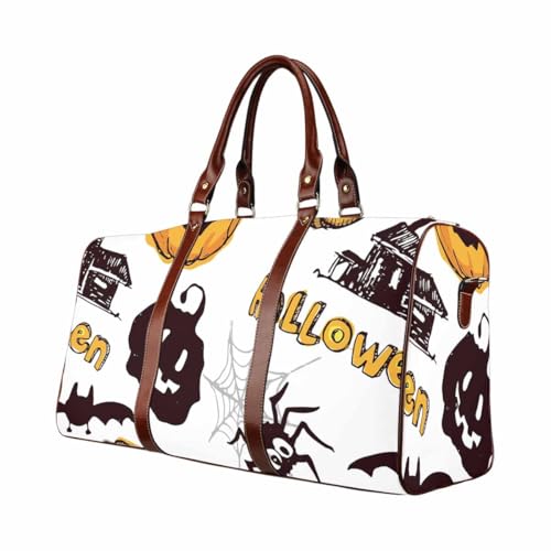 Overnight Bags For Women Travel Halloween Pattern Sport Duffel Bag, Waterproof Travel Weekender Overnight Carry On Bag For Yoga(Type-1,18.62"x 8.5"x 9.65")2