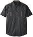 Sean John Men's Big-Tall Short Sleeve Solid Twill Shirt with Tonal Taping