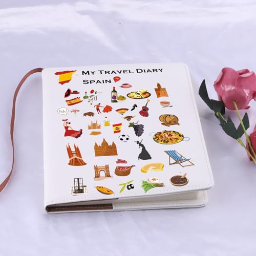 LQRI Spain Travel Gift Spain Vacation Trip Leather Notebook Spain Travel Souvenir Gift Spain Lover G