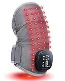 FORTHiQ RED+ Ginocchiera con calore e luce rossa, 52 luci rosse/IR