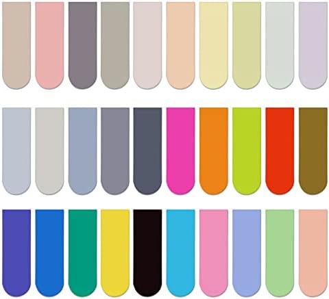 Magnetic Bookmarks, 30PCS Bookmark, Cute Bookmarks, Magnet Bookmark Clips, Bookmarks for Women Men Kids Reading, Bookmarks Bulk, Teacher Bookmark, Solid Colorful Bookmarks