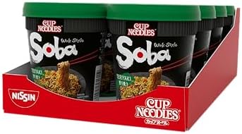 NISSIN - Soba Cup - Saveur Teriyaki -1 carton de 8 cups de 90g