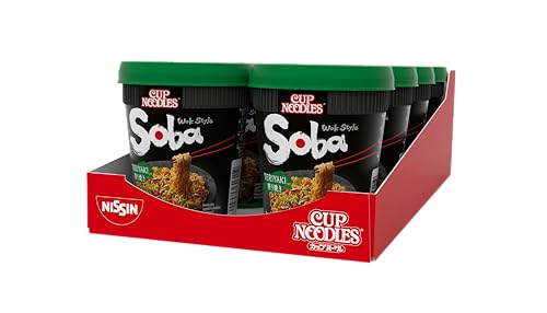 NISSIN - Soba Cup - Saveur Teriyaki -1 carton de 8 cups de 90g