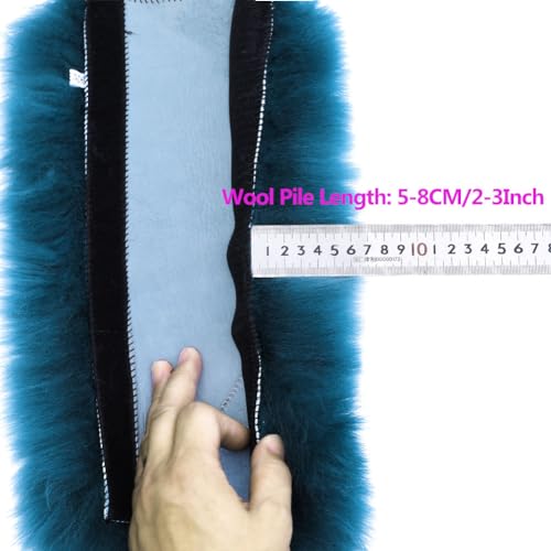 Image of 2 Pack Sheepskin Car Seat Belt Cover Pads | Long Wool Seatbelt Cushions