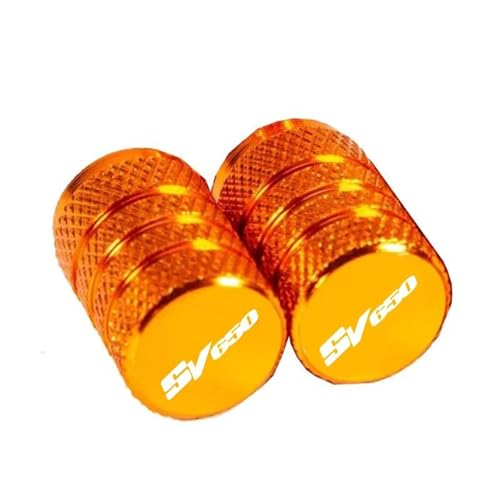 Bouchons de valve de pneu moto orange pour Suzuki SV650S 1999-2009