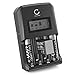 CELLONIC Cargador de Pilas intelligente AA AAA 9V 4 Slots de Carga Cargador Pilas para Baterías Recargables AAA AA Cargador Rápido de Pilas, Cargador con Pantalla LCD para Control de Carga