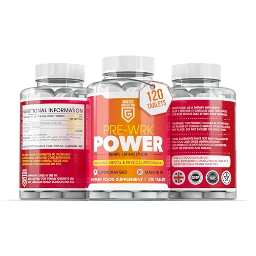 Pre-Wrk Power Tablets for Metabolism & Weight Management Support | 120 Tablets | Supercharged Energy Boost, Natural Strong Caffeine Fat Burner for Men & Women | UK Made | Plant-Based Supplement - Image 2