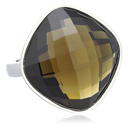 Esprit - ESRG11568E160 - Impressive Brown - Bague Femme - Acier inoxydable 14.62 gr - Verre - Marron - T 50