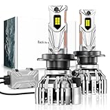 NOVSIGHT H7 LED Fog Lights Bulbs - 55000 Lumens,140W 6500K Cool White Light,IP68 Waterproof,Efficent Cooling System, Pack of 2