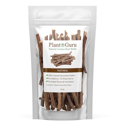 Licorice Root Chew Sticks (Mulethi) 8 oz. - Glycyrrhiza Glabra - Yashimadhu Dried Whole Natural Root from Turkey - Premium Herbal Botanical