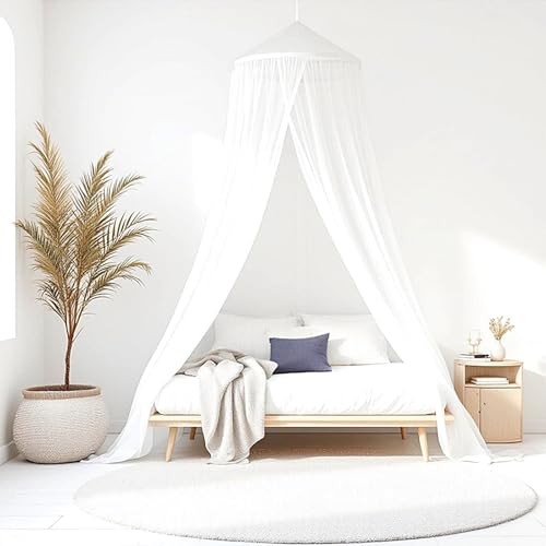 EverChoice Dosel Mosquitera para cama doble e individual, protección contra mosquitos para viajes y hogar, incluye ganchos y tacos, bolsa de viaje (cama redonda 250 x 1200 x 60 cm)