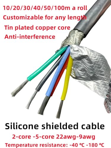 Câble silicone blindé 5 conducteurs 13 AWG pour modélisme et robotique 5m - 3