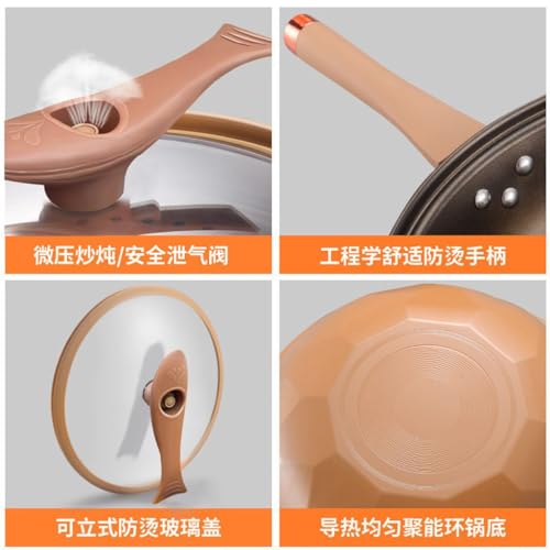 Wok cerámico antiadherente con micro presión integrada miniatura 5