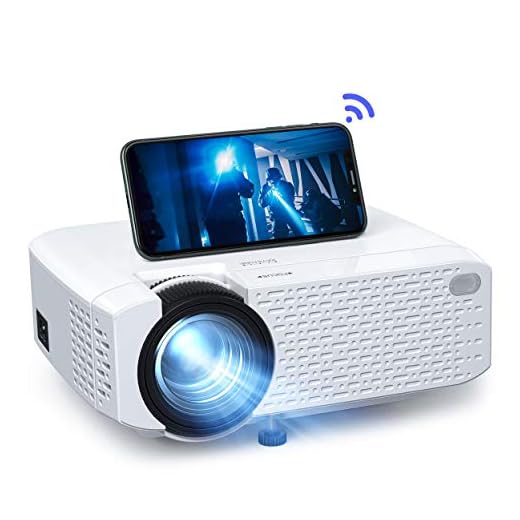 Crosstour Mini Wi-Fi Phone Projector, Wireless Portable LED Video Projector Supports 1080P Movie, 176"Display Home Theater Screen Mirroring, Supports HDMI/USB/TV Stick/iPhone/Android/Tablet