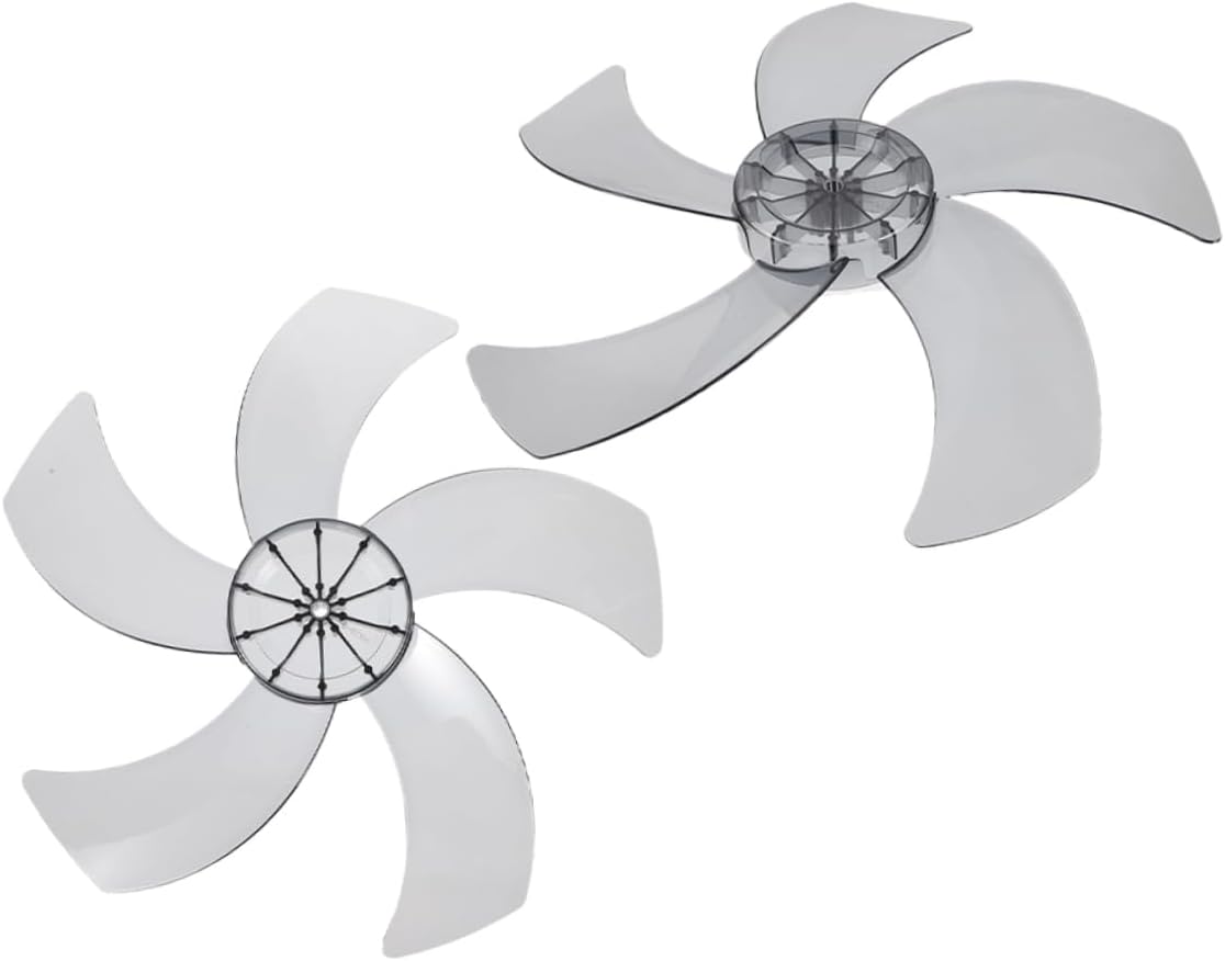 2pcs Replacement Plastic Fan Blades for Standing Pedestal Fans Durable Leaf Design Easy to Install Transparent Blades