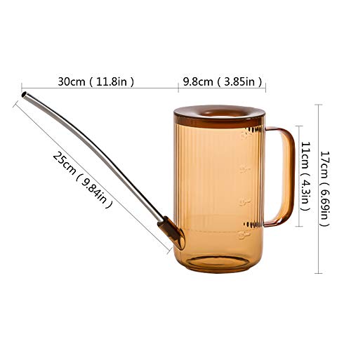 Jodsen Gietkan,1L acryl lange plantenuitloop waterfles voor tuin,Transparante sproeier pot spuitgereedschap voor buiten… - Image 3