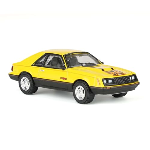 Greenlight 1/64 Ford Mustang Cobra Fastback 1979 amarillo miniatura 2