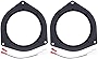 XtremeAmazing Car Stereo Door Speaker Adapter Mounting Plates 6.5 Inch Stand Ring Kit with Wiring Connector Harness Cable Plug Set of 2