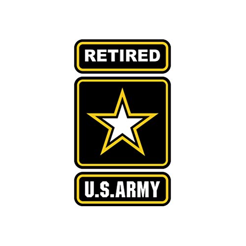 Retired Army - Color Sticker - Decal - Die Cut