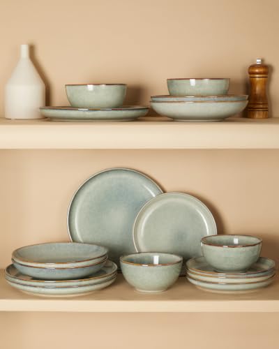 Image of Pokini 8.75'' Ceramic Pasta Bowls Set of 4, Salad Bowls Pasta Serving Bowls