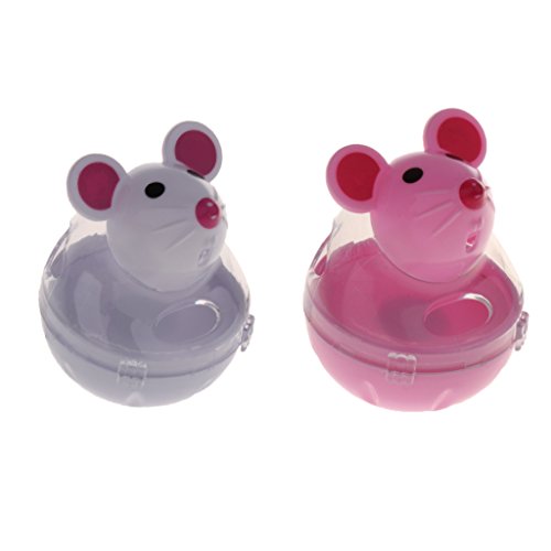 Copo de plástico em forma de mouse Serenable 2 peças, recipiente para armazenamento de alimentos, ro