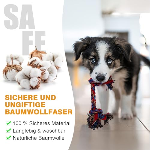Wodondog Hundekauspielzeug,welpenspielzeug,8 Stück Spielzeugset für Welpen,Tauziehen Plüschhundespielzeug, Natürlicher Baumwolle & Ungiftig, Lindern Sie Stress und Langeweile