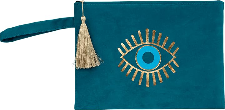 Pochette en velours œil mystique : trousse de sac avec fermeture éclair
