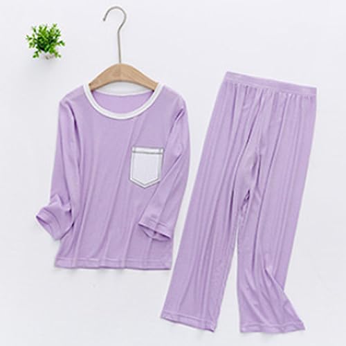 Kids 𝐏ajama Sets 2-Piece Boys Girls Toddler 𝐒𝐥𝐞𝐞𝐩wear Long Sleeve Top & Pants with Pocket, Soft Cotton 𝐏JS Outfit4