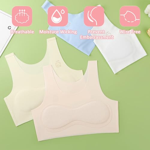 Young Girls Seamless Bras Training Underwears No Show Bralette Invisible Sleep and Daily Crop Top for Kids 7-12 Years2