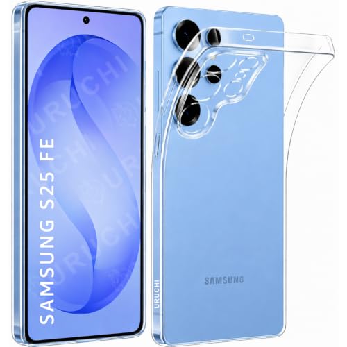 Crystal Şeffaf Kılıf Samsung S25 FE için, Şeffaf Şok Geçirmez Koruyucu Yumuşak Silikon İnce Kapak