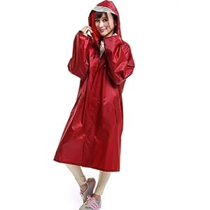 Huixin Qff Draagbare Toerisme Lange Windbreaker Vissen Outdoor Mode Ademend Effen Kleur Regenjas Poncho Regenjas, Rotwein, XL