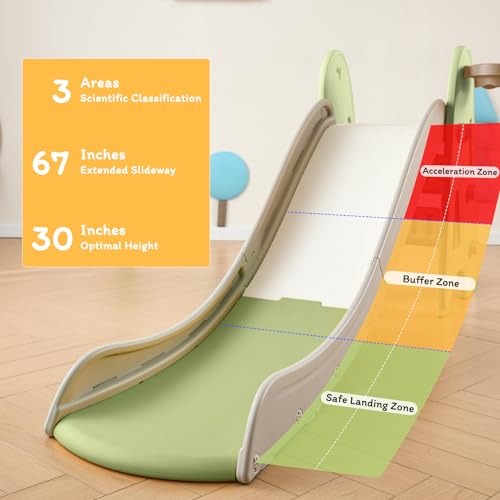 Indoor Toddler Slide for Kids, 3 in 1, Kid Play Climber Playset, Foldiable for Toddlers with Basketball Hoops and Ball, Baby Slide for Backyard Playsets Indoor and Outdoor - image 6