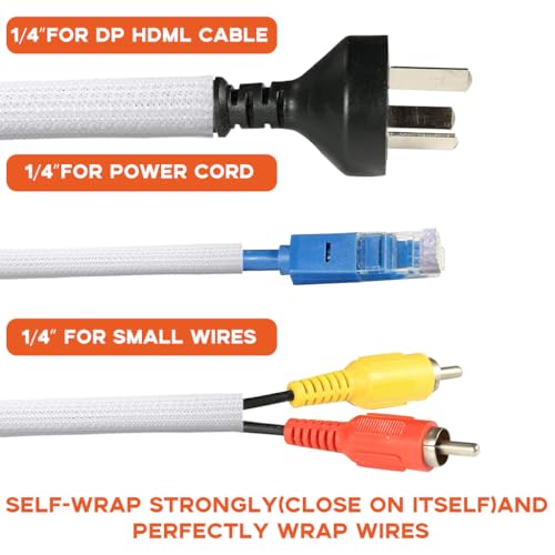 Image of Supvox 6.6ft Cable Sleeve Cord Protector Wire Loom Tubing Split Sleeving