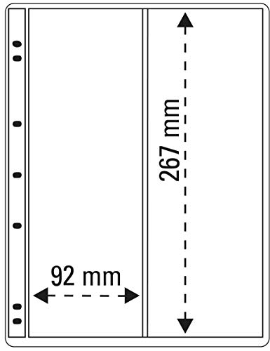 PRINZ 8032 Profil Albenblätter transparent 2 bandes horizontales pour ranger vos timbres