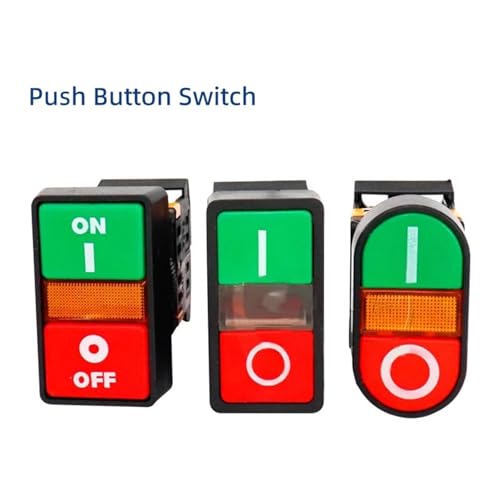 Interrupteur bouton-poussoir commande ON-OFF bipolaire 22mm 25mm 30mm tension AC220V - 3