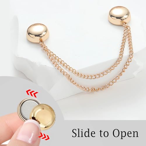 Multi-Function Clothing Clips - Magnetic Closure for T-Shirt, Shirt, Pants Hems (8 Pack)