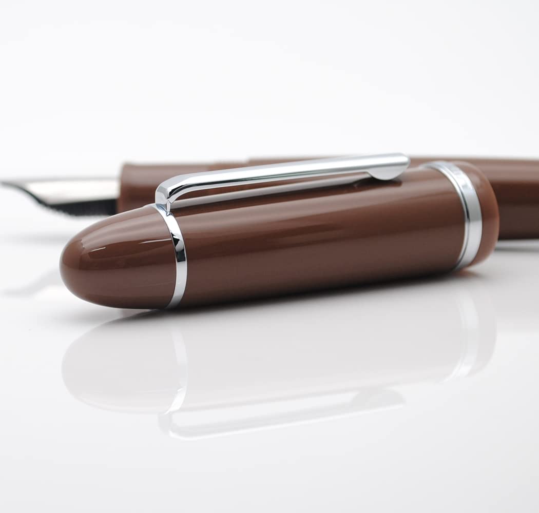 JINHAO X159 Resin Fountain Pen with Ink Converter (Extra Fine Nib, Silvery Clip-Coffee) - Image 4