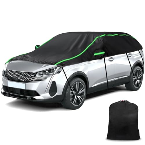 Auto Schwarzes Halbgarage für Peugeot 3008 2007-2023, LWB 210D Soft