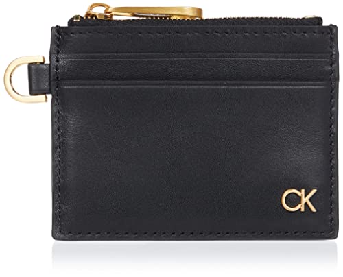 Calvin Klein CK Icon porte-cartes 4CC zippé noir élégant
