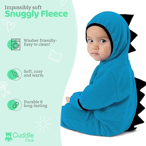 image for Cuddle Club Fleece Baby Bunting Bodysuit – Infant One Piece Kids Hoo