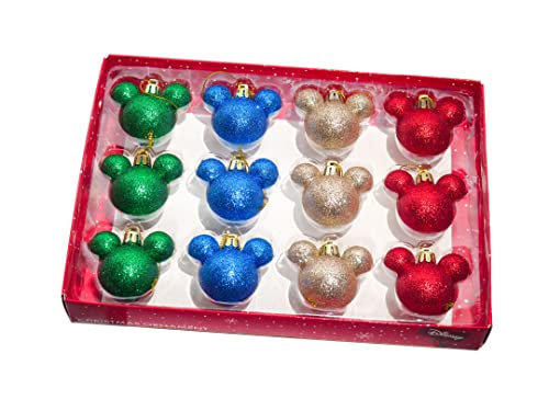 Palline per albero di Natale, decorazione per albero di Natale, Disney Topolino Minnie, Topolino e Minnie, 12 pezzi, multicolore