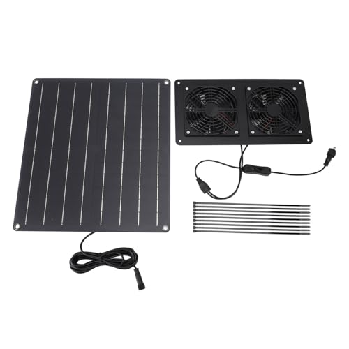 Kit de Ventilador do Painel Solar, Equipamento de Ventilação Externa de Extrator de Ar de Energia Solar Com Energia Solar Com Controle de Comutação para RVS Pet Houses